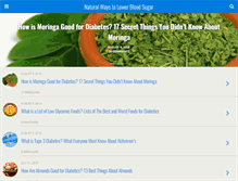 Tablet Screenshot of naturalwaystolowerbloodsugar.com